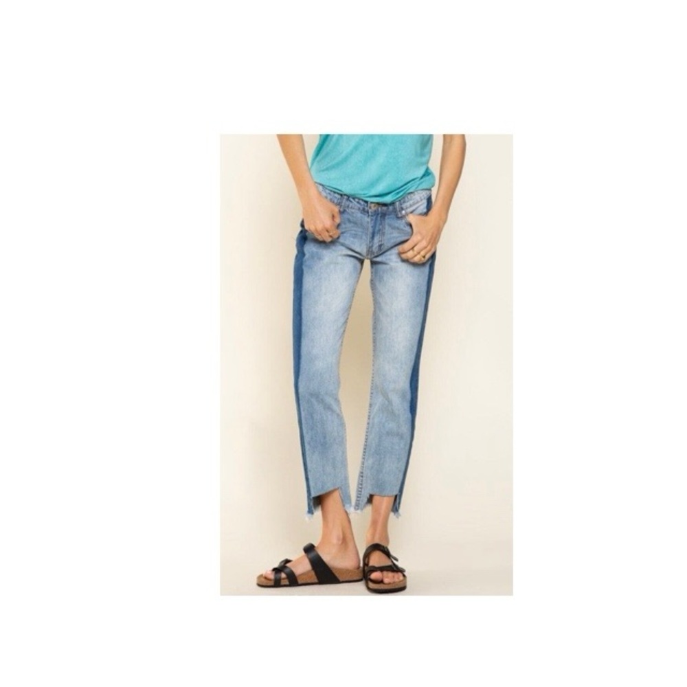 POL Blue and Light Blue Ankle Jeans